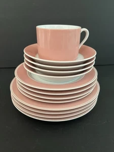 13 Vintage Fitz and Floyd Rondelet Salat Brot Teller Tasse Pfirsich Farbe 1975 - Bild 1 von 7