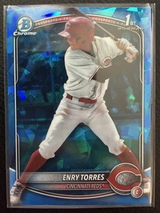 2025 BOWMAN CHROME SAPPHIRE 1ST ENRY TORRES SP CINCINNATI REDS #BCP-168 - Picture 1 of 1