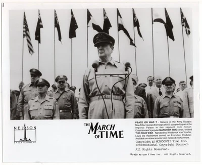 1950s General MacArthur Reviewing Troops in Japan 1990 Original News Photo - Image 1 of 2