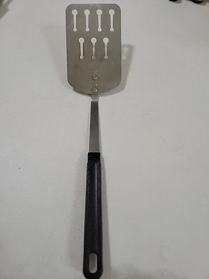 Vintage Keyhole Spatula EKCO Flipper Turner Chrome Black Long Handle USA - Image 1 of 4