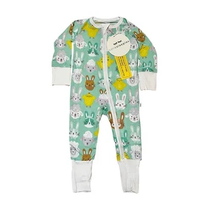 NWT Little Sleepies Pastel Peep Parade Zippy Size 3-6 months - Picture 1 of 5