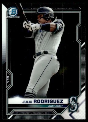 2021 Bowman Chrome Prospects Julio Rodriguez Seattle Mariners #BCP-231 - Image 1 of 2