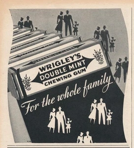 Anuncio de revista - 1937 - Wrigley's Chewing Gum - Para toda la familia - Imagen 1 de 1