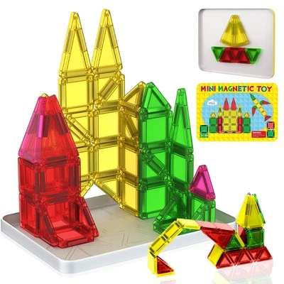 Magnetic Building Tiles 46PCS STEM Travel Set for Kids 3+ Portable Toys - Image 1 of 4