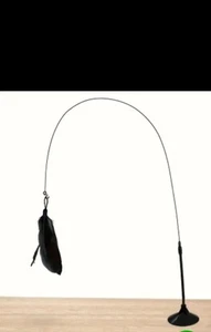 Cat Teaser Toy Strong Feather Cat Wand Toy. Strong Suction Base . - Picture 1 of 2