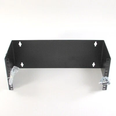 Black Box JPM080-R4 Wall Mount Bracket M5 Square Holes Open 4U Rack with Hinge - Image 1 of 4