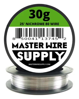 MWS - Nichrome 80 - 25 ft - 30 Gauge Round Wire