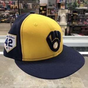 Milwaukee Brewers Jackie Robinson New Era 59Fifty eng anliegende Mütze Größe 7 1/4 - Bild 1 von 6