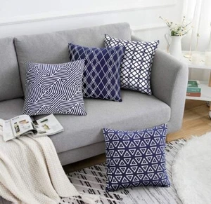 Confezione 4 Copricuscini Extra Profondi Misure Standard Per Divano Letto Sparsi - Foto 1 di 15