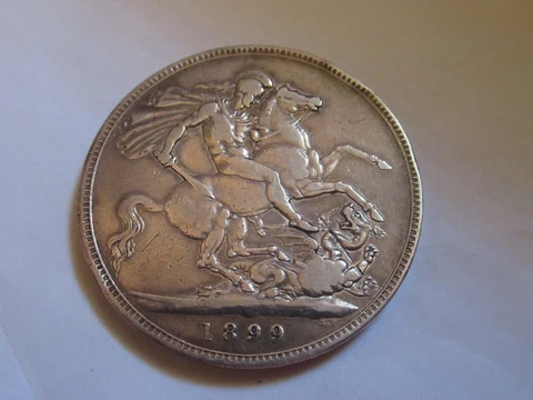ENGLISH QUEEN VICTORIA  SILVER CROWN DATED 1899   NICE COIN Cover