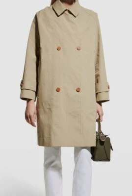 Gabardina para mujer Lafayette 148 beige Lou doble botonadura Italia talla S $3298 Foto 1 de 3