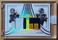 2022 Panini Flawless Kenny Pickett RC Ben Roethlisberger Dual Patch Relic #16/20