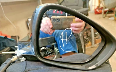 PEUGEOT 508 2.0 HDI DRIVERS SIDE FRONT WING MIRROR 0210077 - NERA BLACK (W7) - Image 1 of 4