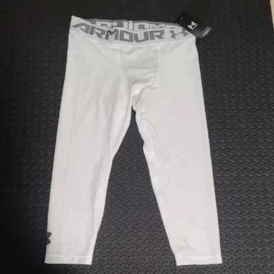 Under Armour Mens White Compression 3/4 Leggings sz XL NWT Sports Active - Image 1 of 2