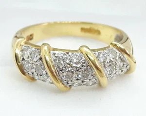 18ct Yellow Gold Diamond Cluster Ring with 0.45tcw, Size K 1/2 - Picture 1 of 7