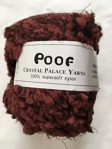Crystal Palace Poof 3611 Espresso Puff Eyelash Yarn Supersoft SuperBulky 50g - Picture 1 of 3