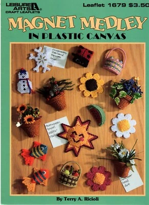Magnet Medley in Plastic Canvas by Terry Ricioli  Leaflet 1679 NOS - Image 1 of 2