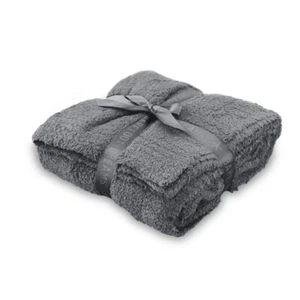 Barefoot Dreams CozyChic Throw 54" x 72" Graphite Color One Size - Picture 1 of 2