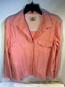 Woolrich Women’s Size Large Pink Shirt 3X Dry Air Vent Across Shoulders - Picture 1 of 11