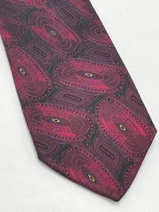 FENDI Luxus-Herren-Krawatte rot geometrischer Druck Seide 59,5 Zoll x 3,5 Zoll - Bild 1 von 7