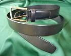 PERRY ELLIS (PORTFOLIO) Men's Black Leather Belt   42''long  nice buckle