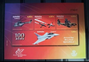 STAMPS ESPAÑA SPAIN 100 YRS AVIACIÓN MILITAR ESPAÑOLA 1911 - 2011 4653 HB MNH - Imagen 1 de 1
