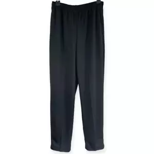 Blair Pull-on Elastic Waist Straight Leg Pants (Black) - 12 - Picture 1 of 8