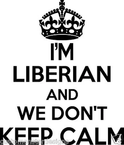 Liberian Wall Sticker... 20 inches Tall We Don't Keep Calm Vinyl Wall Art - Picture 1 of 2