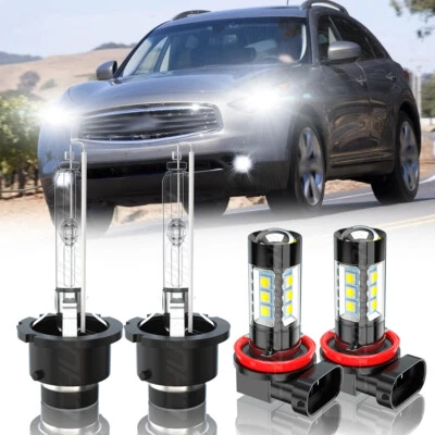 Комбинированные ксеноновые лампы и светодиодные противотуманные фары для Infiniti FX35 2006-2010 2011 2012 годов выпуска - Изображение 1 из 4