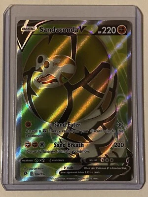 Sandaconda V  184/192  Pokemon Rebel Clash 2020  Near Mint  Holo Ultra Rare - Image 1 of 3