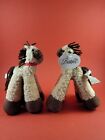 Vintage Pair Bestever Funny Feet Tan Long Leg Lovey Horse Plush Stuffed Toys 7"