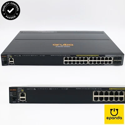 HPE Aruba 2920 24G PoE+ J9727A 4SFP 370W Layer 3 AOS Managed Ethernet Switch - Image 1 of 4