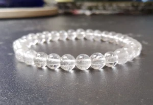 Crystal Quartz Focus Bracelet Abundance Gemstone 6mm - Picture 1 of 4