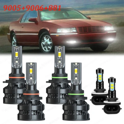 For Cadillac Eldorado 1992-2002 LED Headlight Hi-Low Beam & Fog Lights Bulbs Kit - Image 1 of 4