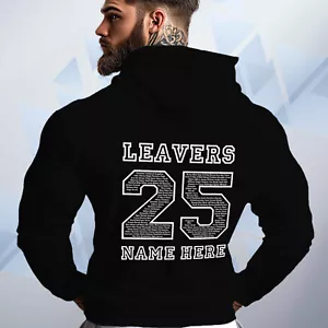 Custom 2025 Leavers Hoodie School College Varsity Graduation Jumper Name or Logo - Picture 1 of 24