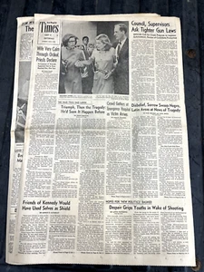 Periódico original 1968 Los Angeles Times - Robert F Kennedy Death - Imagen 1 de 2