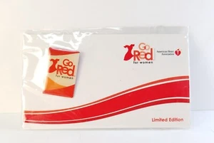 American Heart Association Go Red For Women Lapel Hat Pin Pinback - Picture 1 of 6