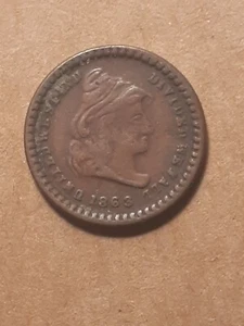 1863 CWT UNITED WE STAND DIVIDED WE FALL ARMY & NAVY - Picture 1 of 2