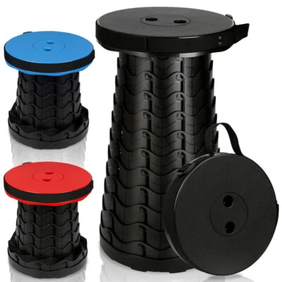 Tragbarer Klappstuhl Klapphocker Campingstuhl Küchenhocker Schwarz; Rot; Blau - Bild 1 von 4