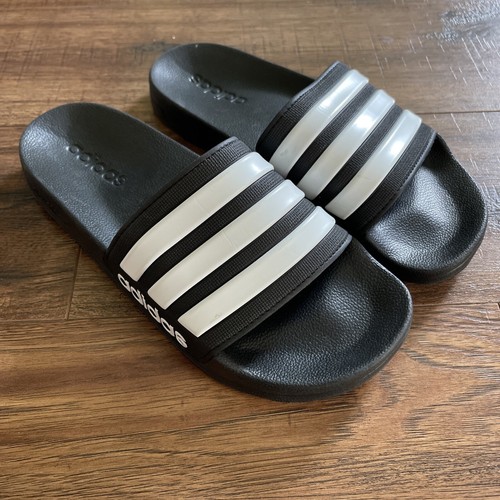 Adidas Adilette Cloudfoam Sandalo Uomo Slides Nero Bianco Nero AQ1701 US 7