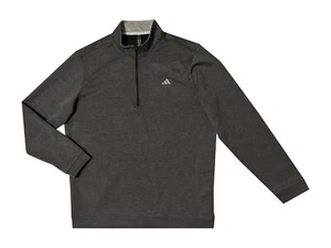 Sudadera Pullover Adidas Para Hombre Elevada 1/4 Cremallera Negra Carbón, XL - Imagen 1 de 1