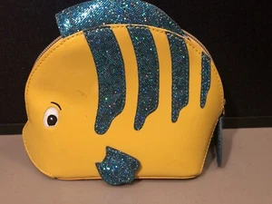Disney Danielle Nicole Flounder Make-Up Cosmetic Zipper Bag - Picture 1 of 7
