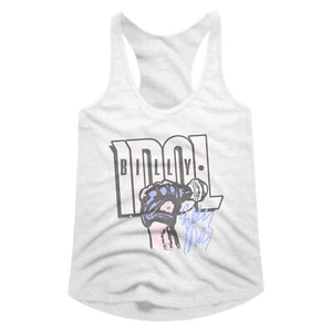 Billy Idol Fist Holding Microphone Women's Tank Top T Shirt Band Merch - Picture 1 of 5