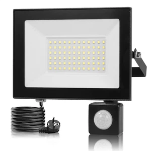 Foco de inundación LED con detector de movimiento luz exterior faro con enchufe DE - Imagen 1 de 18