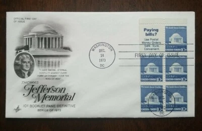 US FDC # 1510B Thomas  Jefferson  Memorial 1973. - Image 1 of 4