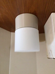 NOS Vintage Mid Century MCM Cylinder Shaped Glass Light Fixture Made In Denmark - Picture 1 of 8