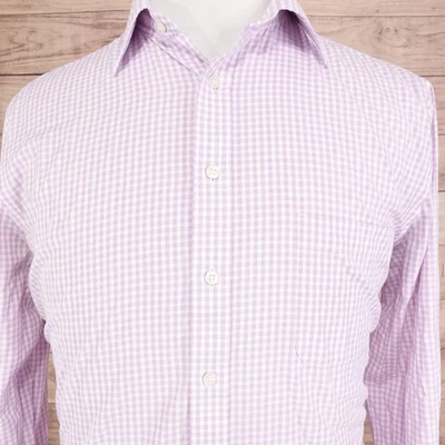 Camisa Stafford Para Hombres 16.5 34-35 Viaje Cuadros Guinga Vestido Ajustado Fácil Cuidado Foto 1 de 4
