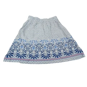 Tommy Bahama Havanna Barock Blau Leinen Rock Elastische Taille Größe XXS 0 - Bild 1 von 6