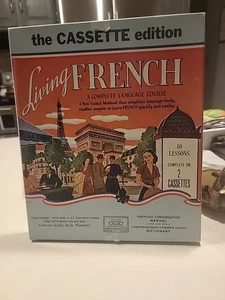 LIVING FRENCH Cassette Edition Complete Language Course 40 Lessons, 2 Cassettes - Bild 1 von 4