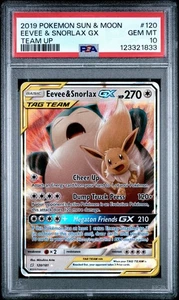 PSA 10 EEVEE & SNORLAX GX 120/181 TEAM UP POKEMON 😍 - Picture 1 of 2